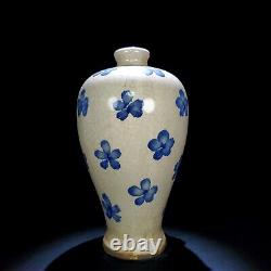 10.2 Antique Chinese Porcelain song dynasty Blue white flower dragon Pulm Vase