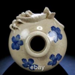 10.2 Antique Chinese Porcelain song dynasty Blue white flower dragon Pulm Vase