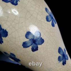 10.2 Antique Chinese Porcelain song dynasty Blue white flower dragon Pulm Vase