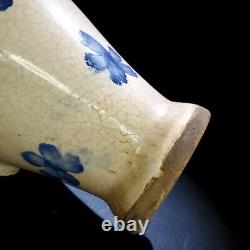 10.2 Antique Chinese Porcelain song dynasty Blue white flower dragon Pulm Vase