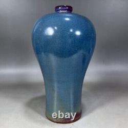 10.2 China Antique song dynasty Porcelain jun kiln blue glaze fambe plum vase