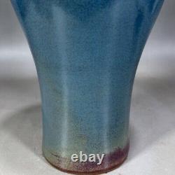 10.2 China Antique song dynasty Porcelain jun kiln blue glaze fambe plum vase