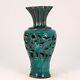 10.2 Chinese Old Antique Dynasty Porcelain Blue Glaze Phoenix Ear Flower Vase