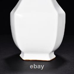 10.4 China old qing dynasty Porcelain qianlong mark white glaze double ear vase