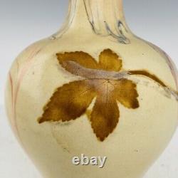 10.6 Chinese Antique Marbled ware dynasty Porcelain white glaze Fambe leaf Vase