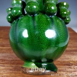 10.6 Chinese Old Antique Porcelain tang dynasty Green glaze Lampholder Vase