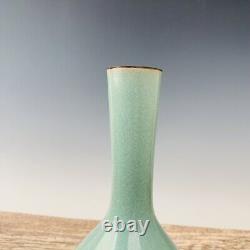 10.6Chinese Old Porcelain Song Dynasty Ru Kiln Long Necked Vase