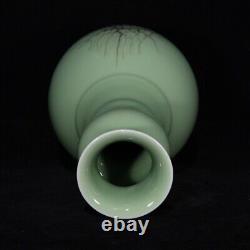 10 Chinese Old Porcelain song dynasty longquan kiln cyan glaze open slice Vase