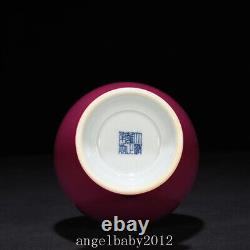 10 Old Antique Chinese Porcelain qing dynasty yongzheng mark red glaze Vase