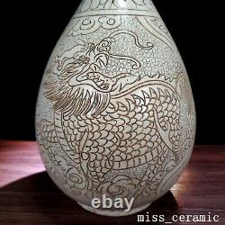 11.3 Old Chinese Porcelain Song dynasty cizhou kiln White Kylin yuhuchun Vase