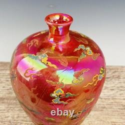 11.4 Old Antique Chinese Porcelain Song dynasty qicai cloud dragon Pulm Vase