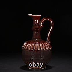 11.4 Old Antique Chinese porcelain ming dynasty xuande mark red glaze Vase