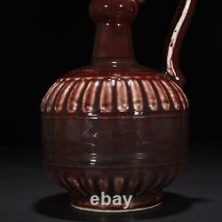 11.4 Old Antique Chinese porcelain ming dynasty xuande mark red glaze Vase