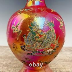 11.4 china song dynasty ding porcelain famille rose luminous flower mouth vase