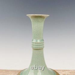 11.6 Antique Chinese Porcelain Song dynasty ru kiln cyan glaze Ice crack Vase