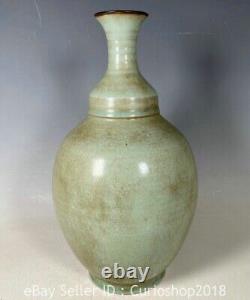 11.6 Rare Old Chinese Ru Kiln Porcelain Dynasty Characters Vase Bottle