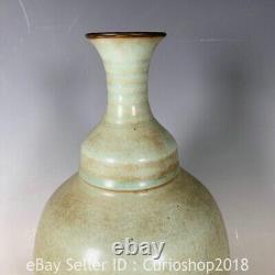 11.6 Rare Old Chinese Ru Kiln Porcelain Dynasty Characters Vase Bottle