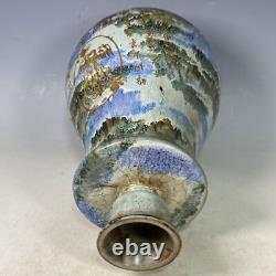 11.8 song dynasty china antique guan kiln jun porcelain ceramic glaze gilt vase