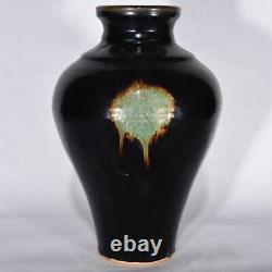 11 Chinese Old Antique Porcelain song dynasty jizhou kiln Black glaze leaf Vase