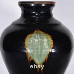 11 Chinese Old Antique Porcelain song dynasty jizhou kiln Black glaze leaf Vase