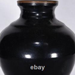 11 Chinese Old Antique Porcelain song dynasty jizhou kiln Black glaze leaf Vase