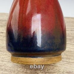 12.2 Antique Chinese Porcelain song dynasty jun kiln cyan glaze Fambe red Vase