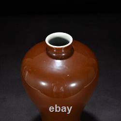 12.2 Antique Chinese porcelain qing dynasty qianlong mark zijin glaze Pulm Vase