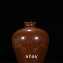 12.2 China Antique qing dynasty Porcelain qianlong mark zijin glaze plum vase