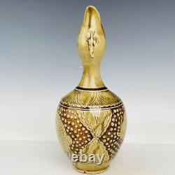 12.2 Old Antique Chinese Porcelain Song dynasty ding kiln cyan glaze deer Vase