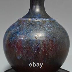 12.6 Old song dynasty jun Porcelain Ceramic glaze carved Chinese mark gilt vase