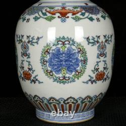 12 Chinese Antique Porcelain Qing dynasty qianlong mark doucai flower bat Vase