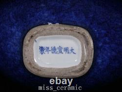 12 Chinese Antique Porcelain ming dynasty xuande mark blue glaze flower Vase