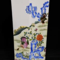 12 Chinese Porcelain Qing dynasty qianlong mark famille rose chicken peony Vase