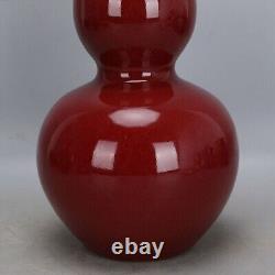 13.38 Chinese Porcelain Shanghai Museum 1972 Red Glaze Gourd Vases