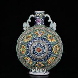 13.4 China old dynasty Porcelain guangxu mark famille rose Eight treasures vase