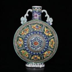 13.4 China old dynasty Porcelain guangxu mark famille rose Eight treasures vase