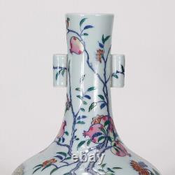 13 Chinese Porcelain Qing dynasty qianlong mark doucai pomegranate flower Vase