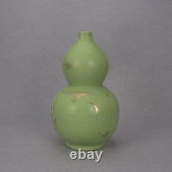 13 Collect Chinese Porcelain Gild Green Glaze Animal Crane Gourd Vase