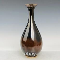 14.2 Antique Chinese Porcelain Song dynasty jian kiln Black glaze yuhuchun Vase