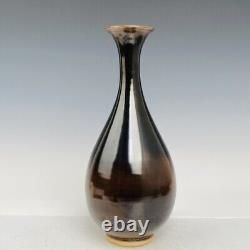 14.2 Antique Chinese Porcelain Song dynasty jian kiln Black glaze yuhuchun Vase