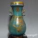 15.3 Antiquated Song Dynasty Porcelain Jun Kiln Fambe Gilt Dragon Phoenix Vase