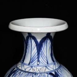 15.6 Old Antique yuan dynasty Porcelain Blue white character story pattern vase