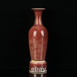 16 cm Chinese Red glaze Porcelain Vase Pottery Vase Bottle