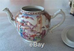 1740's Chinese Export Porcelain Tea pot Famille Rose enamel Qianlong
