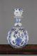 17th 18th Century Chinese Blue And White Porcelain Bottle Vase