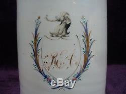 18C Antique Chinese export porcelain armorial large mug excellent