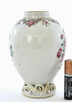 18th Century Chinese Export Famille Rose Porcelain Vase Tea Caddy