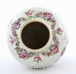 18th Century Chinese Export Famille Rose Porcelain Vase Tea Caddy