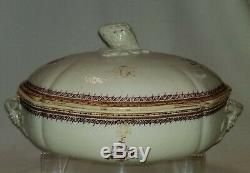 18th Century Chinese Export Porcelain Covered Vegetable Dish Artichoke Finial