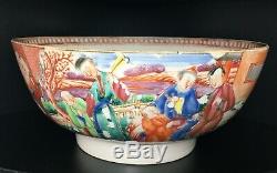18th Century Chinese Export Porcelain Punch Bowl qianlong period